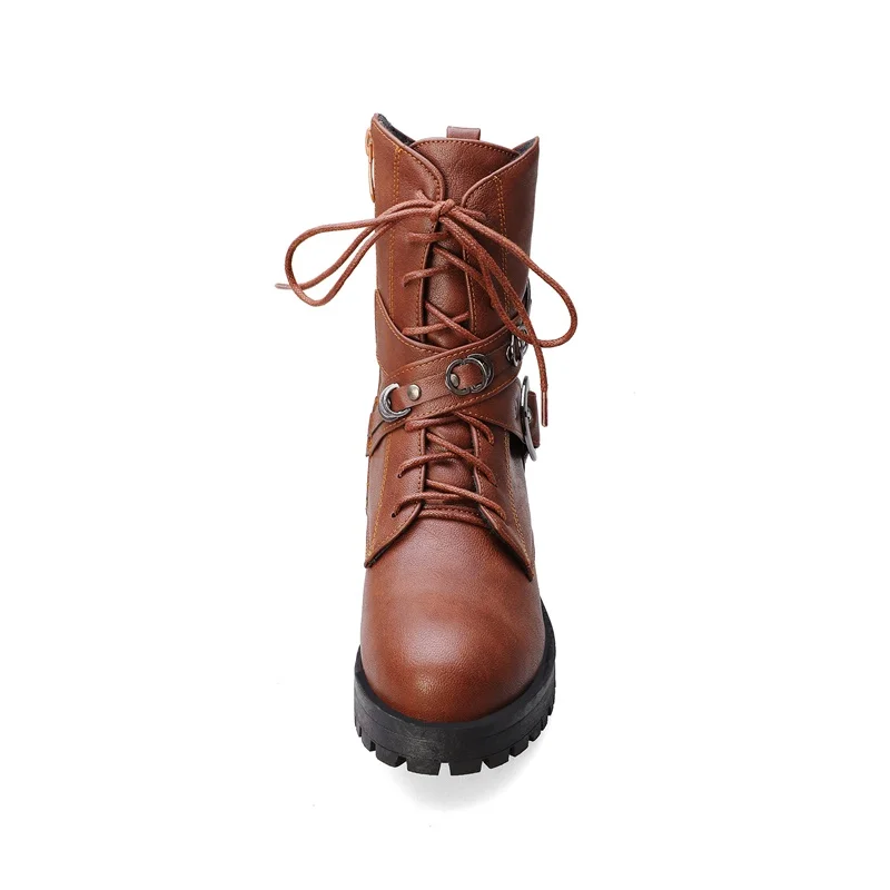 EGONERY Winter New Fashion Ankle Boots Outside Mid Heels Platform cross-tied Zip Round Toe Women Shoes Drop Shipping Size 33-43
EGONERY Winter New Fashion Ankle Boots Outside Mid Heels Platform cross-tied Zip Round Toe Women Shoes Drop Shipping Size 33-43