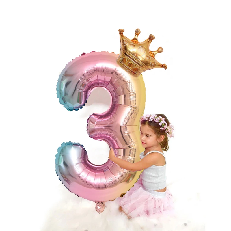 1Pc 32 Inch Rose Gold Crown Digit 0-9 Number Foil Balloon with Crown Boy Girl Birthday Balloon Baby Shower Kids Party Decor
1Pc 32 Inch Rose Gold Crown Digit 0-9 Number Foil Balloon with Crown Boy Girl Birthday Balloon Baby Shower Kids Party Decor