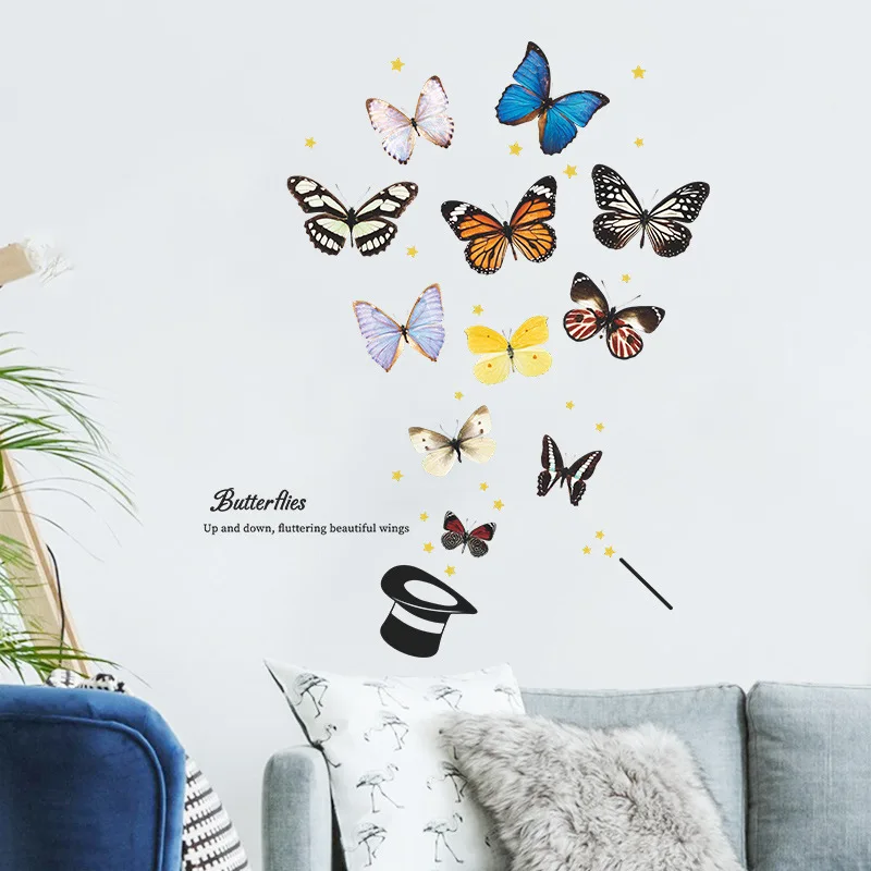 Butterflies 3D Wall Sticker DIY Wall Art Decals Living Room Romantic Flower Butterfly Stickers Home Decor Wallpape
Butterflies 3D Wall Sticker DIY Wall Art Decals Living Room Romantic Flower Butterfly Stickers Home Decor Wallpape