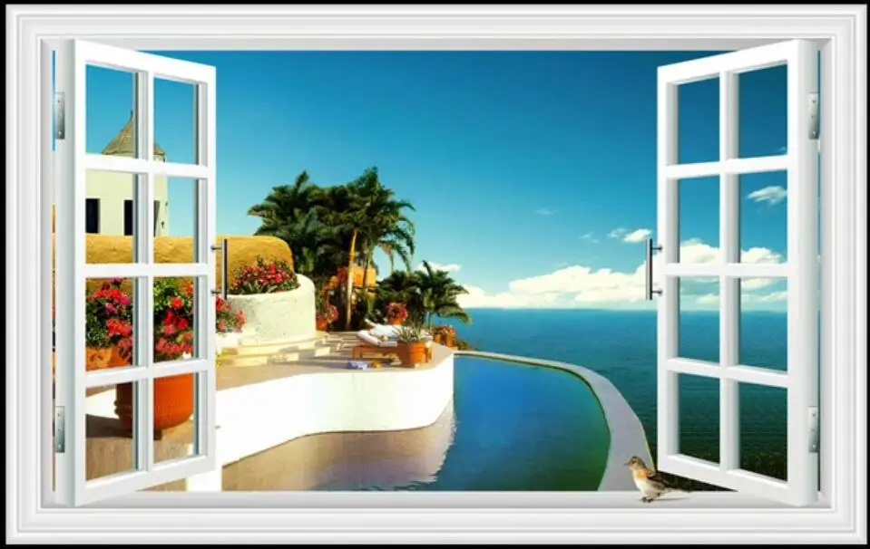 Custom mural on the wall 3d wall paper Windows dream greece aegean sea home decor photo wallpaper in the living room
Custom mural on the wall 3d wall paper Windows dream greece aegean sea home decor photo wallpaper in the living room