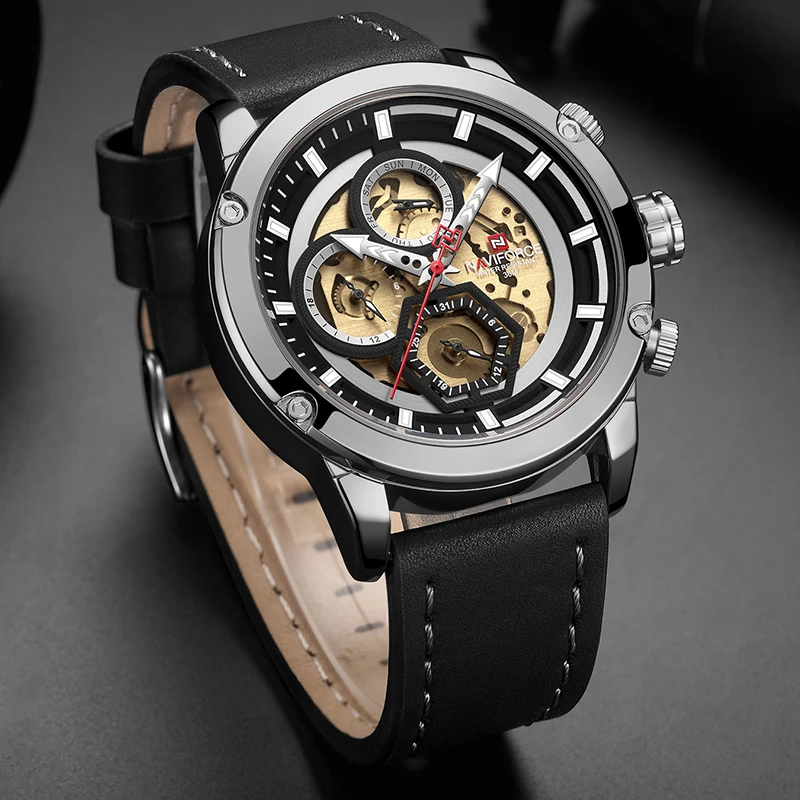 NAVIFORCE Fashion Men Watch Top Brand Luxury Black Sport Man Wristwatch Military Genuine Leather Date Week Quartz Male Clock 916
NAVIFORCE Fashion Men Watch Top Brand Luxury Black Sport Man Wristwatch Military Genuine Leather Date Week Quartz Male Clock 916