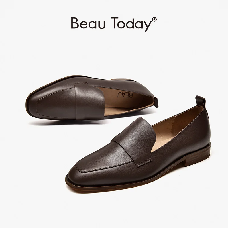 BeauToday Loafers Women Cow Leather Square Toe Slip-On Footwear Casual Ladies Flat Shoes Coffee Handmade 2717612
BeauToday Loafers Women Cow Leather Square Toe Slip-On Footwear Casual Ladies Flat Shoes Coffee Handmade 2717612