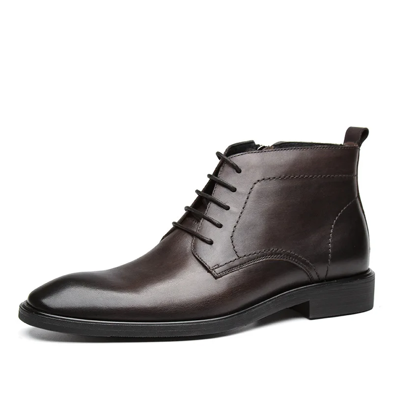 High-top Fashion genuine leather classics ankle men boots winter chelsea boots men's shoes pointed toe Martin boots
High-top Fashion genuine leather classics ankle men boots winter chelsea boots men's shoes pointed toe Martin boots