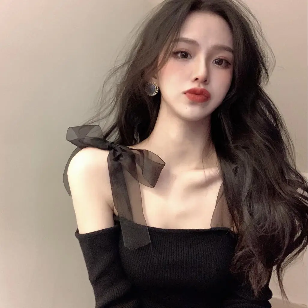 Women's 2021 Spring Autumn Winter New Slim Fit Design Sense Stitching Tie Bow Mesh Open Shoulder Sweater Top
Women's 2021 Spring Autumn Winter New Slim Fit Design Sense Stitching Tie Bow Mesh Open Shoulder Sweater Top