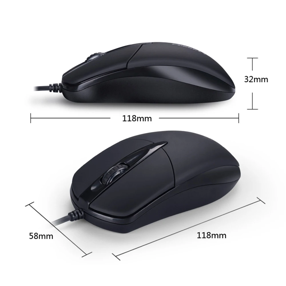 Universal USB Wired Mouse for Business Home Office Gaming Optical 1200DPI Mouse for PC Laptop 1.3M Cable USB Mice