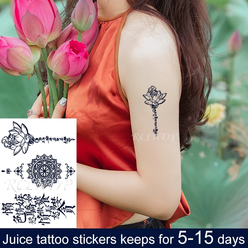 Waterproof Temporary Juice Ink Sticker Creative Chinese Words Lotus Mandala Flower Fruit Gel Long Lasting Tattoo for Men Women
Waterproof Temporary Juice Ink Sticker Creative Chinese Words Lotus Mandala Flower Fruit Gel Long Lasting Tattoo for Men Women