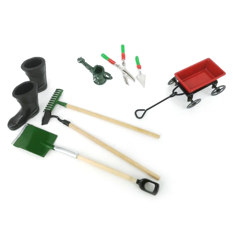 449C 1/12 Mini Shovel Rake Pull Cart Garden Tools Model Doll Life Scene Dollhouse Miniature Accessories
449C 1/12 Mini Shovel Rake Pull Cart Garden Tools Model Doll Life Scene Dollhouse Miniature Accessories