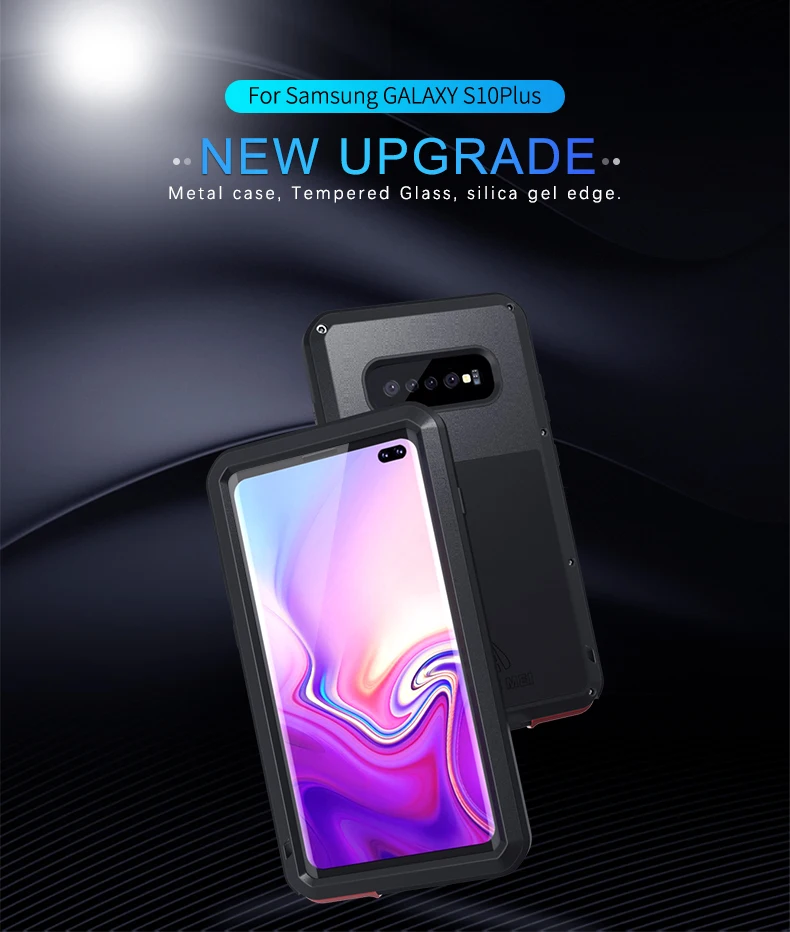 Чехол-накладка для Samsung Galaxy S10e, S10 Plus, S10 +, водостойкий, металлический
Чехол-накладка для Samsung Galaxy S10e, S10 Plus, S10 +, водостойкий, металлический