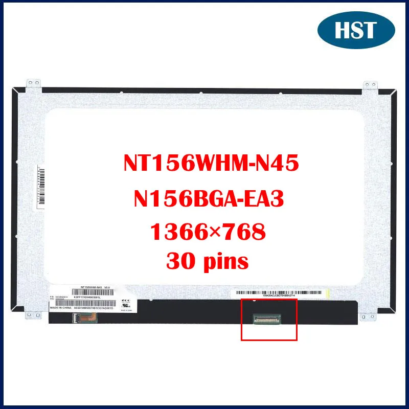 Laptop 15.6 Inch Replacement LCD Screen N156BGA-EA3 NT156WHM-N45 NT156WHM N45 N156BGA EA3 Slim 30 pins LCD Display 1366x768
Laptop 15.6 Inch Replacement LCD Screen N156BGA-EA3 NT156WHM-N45 NT156WHM N45 N156BGA EA3 Slim 30 pins LCD Display 1366x768