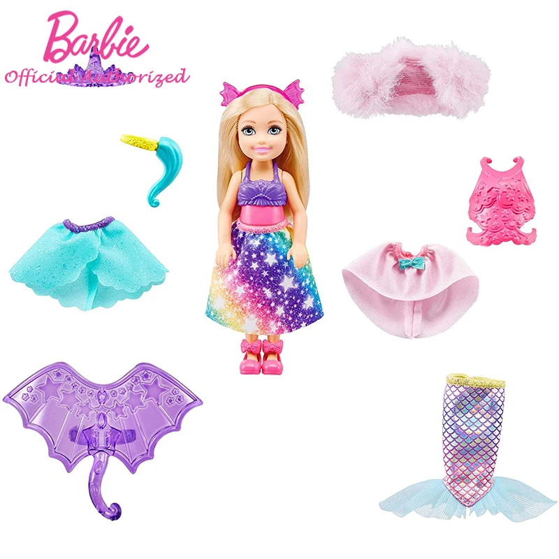 Barbie Dreamtopia Chelsea Series Doll And Dress-Up Set With 12 Fashion Pieces Theme To Princess Mermaid Unicorn Kid Toys GTF40
Barbie Dreamtopia Chelsea Series Doll And Dress-Up Set With 12 Fashion Pieces Theme To Princess Mermaid Unicorn Kid Toys GTF40