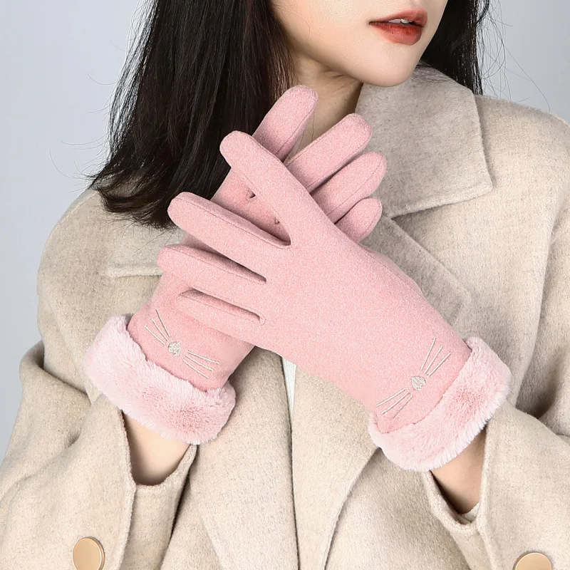 Warm Ladies In Autumn and Winter Riding and Driving Non-slip Plus Velvet Thick Windproof and Cold-proof Cute Gloves
Warm Ladies In Autumn and Winter Riding and Driving Non-slip Plus Velvet Thick Windproof and Cold-proof Cute Gloves