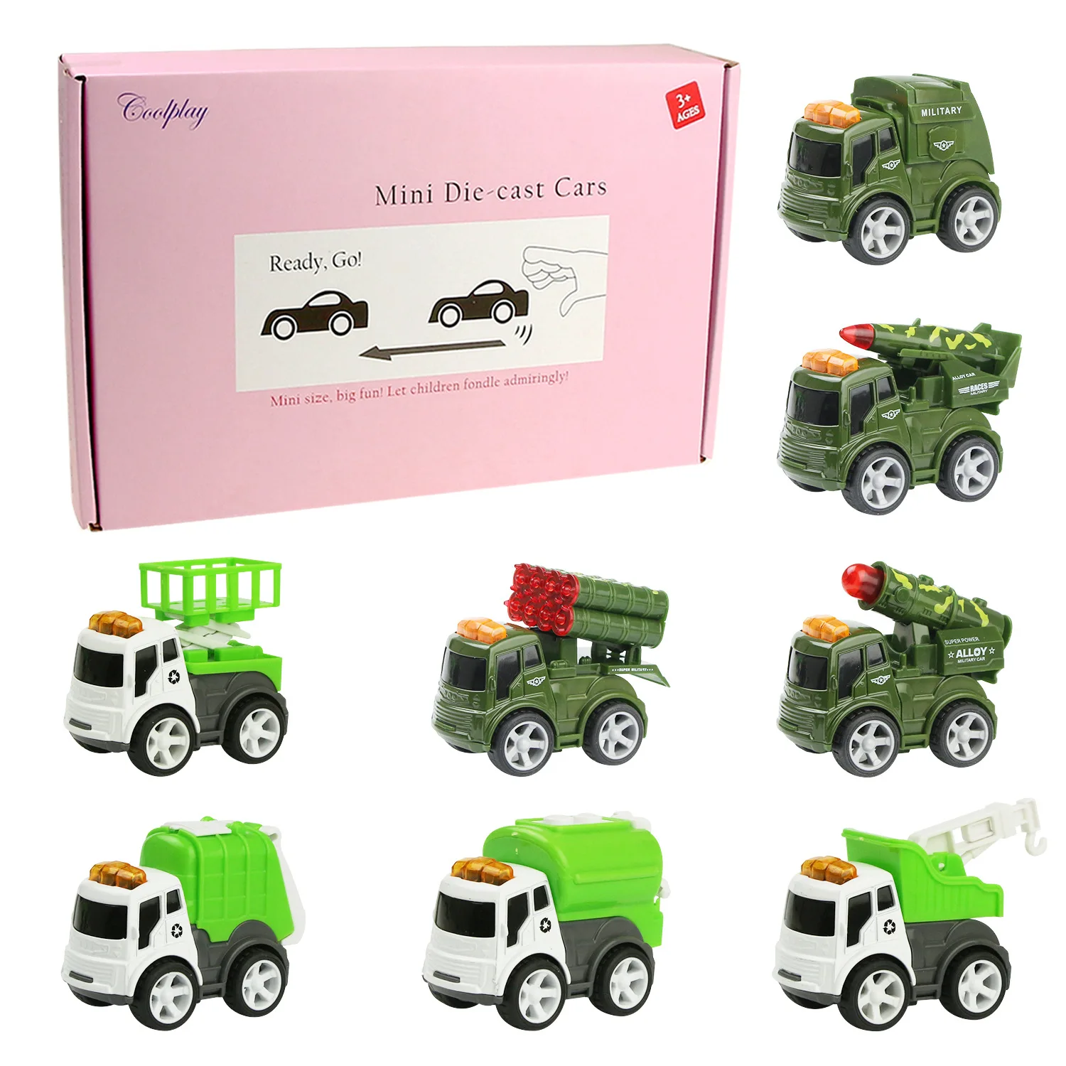Children's Mini Alloy Inertial Vehicle Cute Military Car Sanitation Car Model Baby Toy Car Package Indoor Decoration
Children's Mini Alloy Inertial Vehicle Cute Military Car Sanitation Car Model Baby Toy Car Package Indoor Decoration