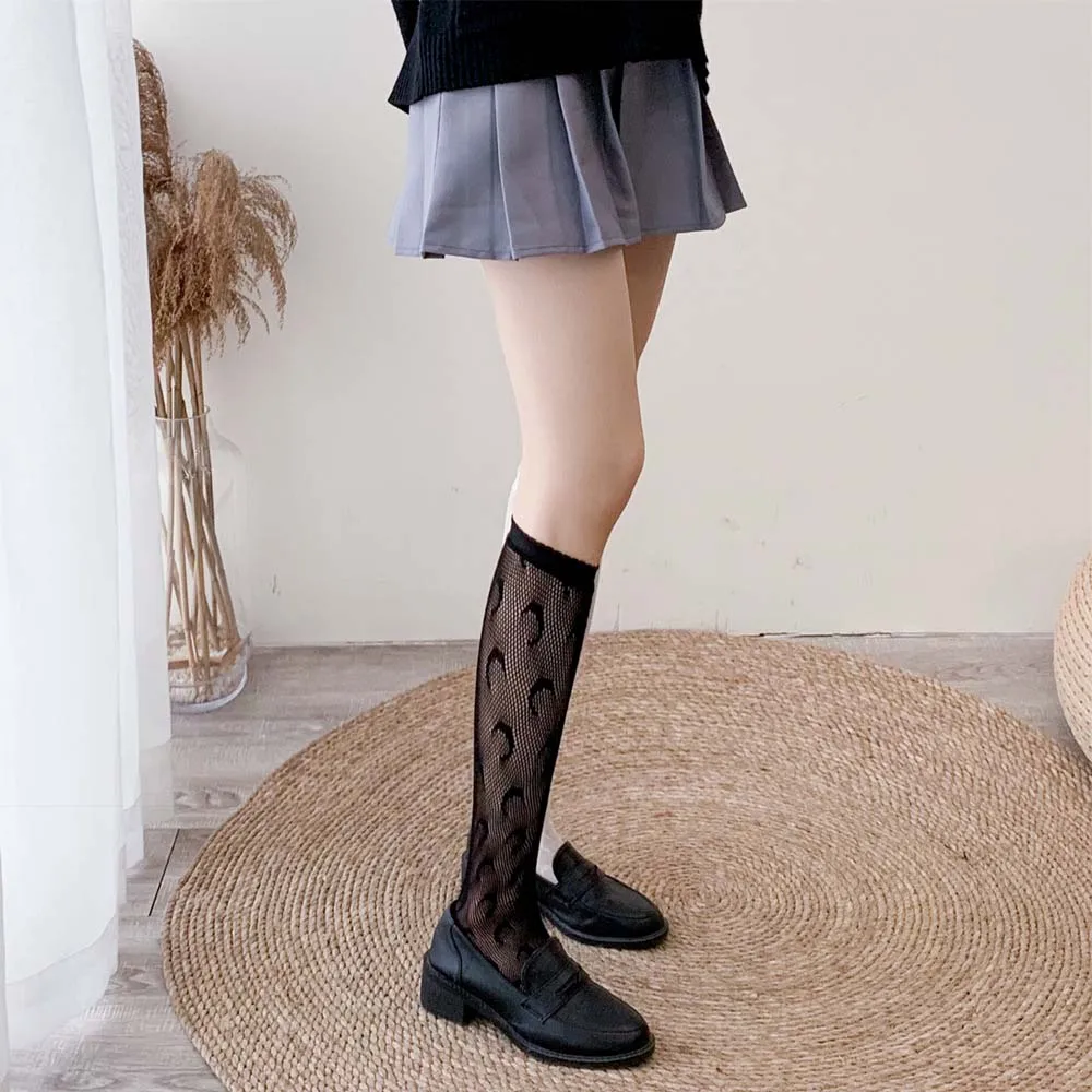 Mesh Long Socks Women Transparent Thin Moon Stockings High Knee Socks Girls Elastic Fishnet Socks Female Dress Stockings
Mesh Long Socks Women Transparent Thin Moon Stockings High Knee Socks Girls Elastic Fishnet Socks Female Dress Stockings
