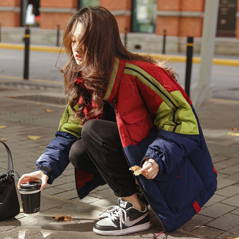 Hip Hop Jacket Multicolor splicing woman Winter Oversize Windbreaker Streetwear Harajuku Padded Jacket Coat Warm Outwear Hipster
Hip Hop Jacket Multicolor splicing woman Winter Oversize Windbreaker Streetwear Harajuku Padded Jacket Coat Warm Outwear Hipster