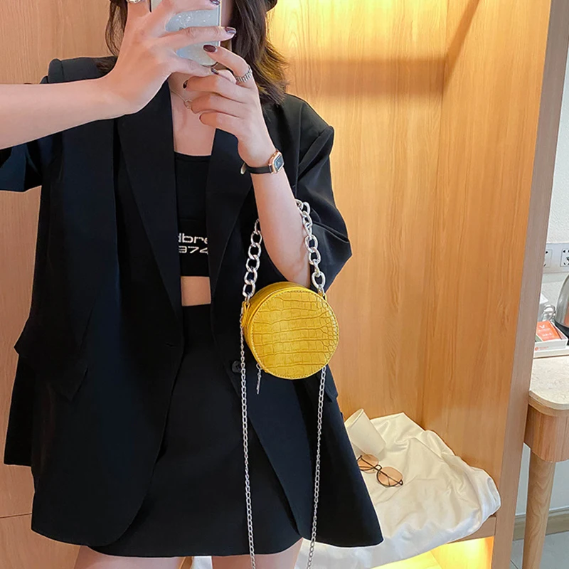 Chains Small Shoulder Bags 2021 New Mini Women's Brand Pu Leather Luxury Round Shape Female Purses And Handbags Ladies Bolsas
Chains Small Shoulder Bags 2021 New Mini Women's Brand Pu Leather Luxury Round Shape Female Purses And Handbags Ladies Bolsas