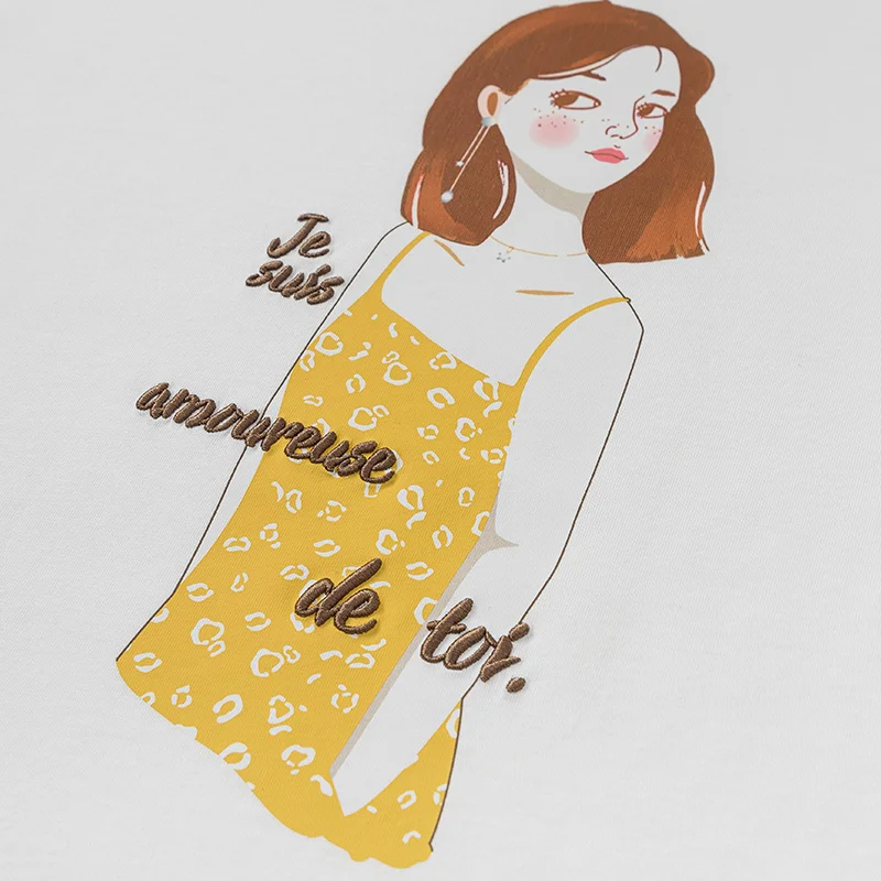 SEMIR Women short sleeve T-shirts 2020 summer new loose o neck printed cotton stretch T shirts tops clothing for woman 
SEMIR Women short sleeve T-shirts 2020 summer new loose o neck printed cotton stretch T shirts tops clothing for woman