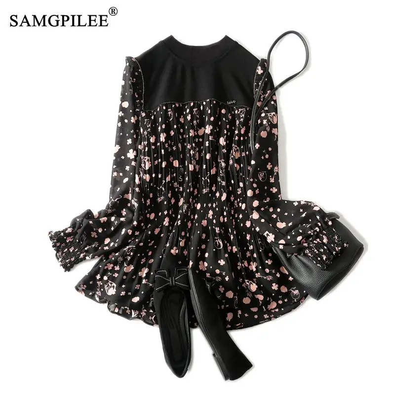 Winter Blouses Woman 2021 Office Lady Korea Fashion Clothing Chiffon Full Sleeve Print O-neck Plus Size Vintage Women Tops 4XL
Winter Blouses Woman 2021 Office Lady Korea Fashion Clothing Chiffon Full Sleeve Print O-neck Plus Size Vintage Women Tops 4XL