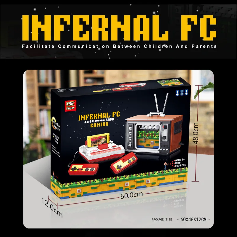 2974 PCS K129 FC Game Toys Series The Infernal FC Contras Model Building Blocks Assembly Bricks Educational Kids Christmas Gifts
2974 PCS K129 FC Game Toys Series The Infernal FC Contras Model Building Blocks Assembly Bricks Educational Kids Christmas Gifts