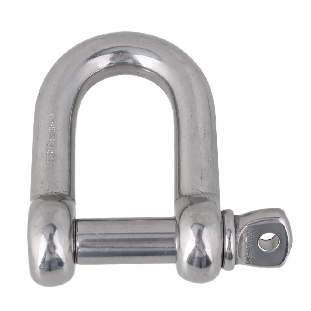 Silver 304 Stainless Steel Screw Pin Dee Shackle European Style M16 for Wirerope
Silver 304 Stainless Steel Screw Pin Dee Shackle European Style M16 for Wirerope