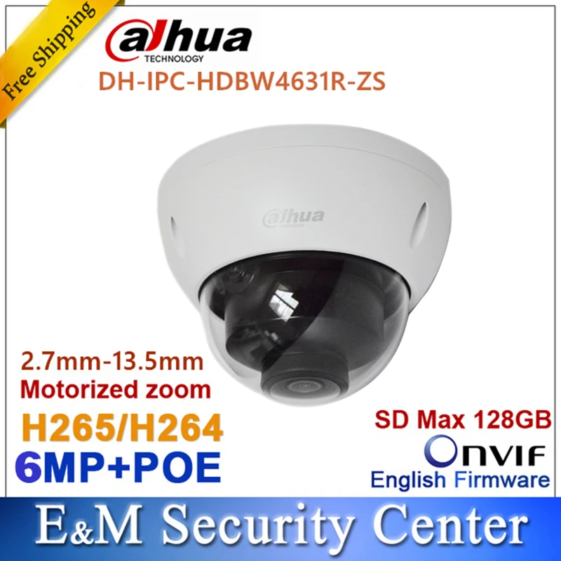 Оригинал Dahua IPC HDBW4631R ZS IP Камера 2 7 мм ~ 13 5 VF вариообъектив с сервоприводом 6MP ИК 50 м