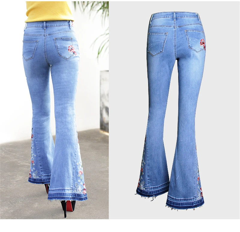2020 fashion hot sale of women's wide-leg pants flared pants embroidered winter patchwork pants women's pants womens jeans
2020 fashion hot sale of women's wide-leg pants flared pants embroidered winter patchwork pants women's pants womens jeans