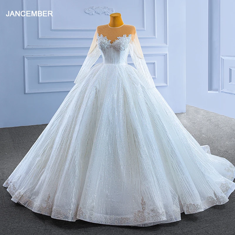 RSM67388 Shiny O Neck Wedding Party Dress With Glitters Beaded Long Sleeve Simple Wedding Dress Vistidos De Festa De Casamento
RSM67388 Shiny O Neck Wedding Party Dress With Glitters Beaded Long Sleeve Simple Wedding Dress Vistidos De Festa De Casamento