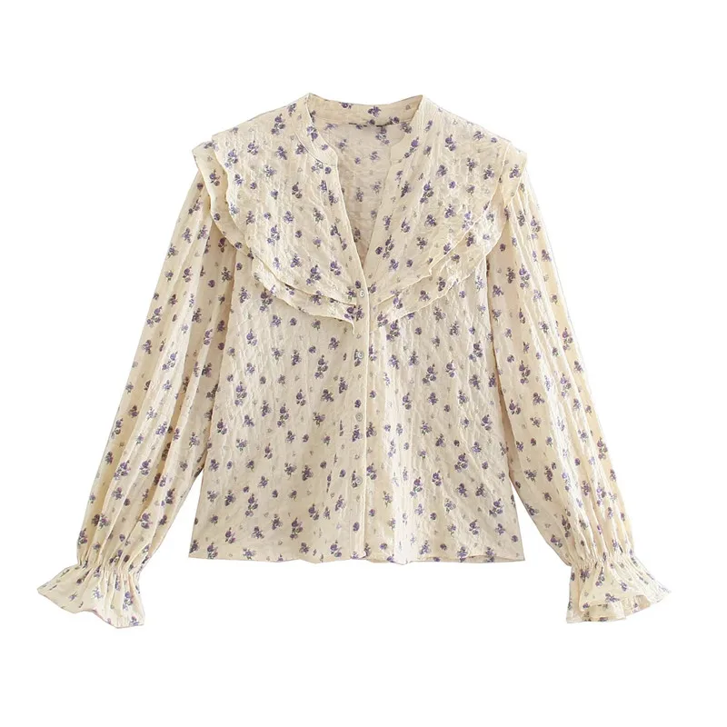 ZA 2021 autumn new women's clothing fashion casual all-match European and American style retro long sleeve floral print short sh
ZA 2021 autumn new women's clothing fashion casual all-match European and American style retro long sleeve floral print short sh