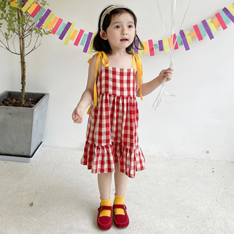 Summer Cute Baby Girls Grid Braces Sleeveless Dresses Kids Baby Girl Princess Dress Clothing Kids Casual Fashion Girls Dress
Summer Cute Baby Girls Grid Braces Sleeveless Dresses Kids Baby Girl Princess Dress Clothing Kids Casual Fashion Girls Dress