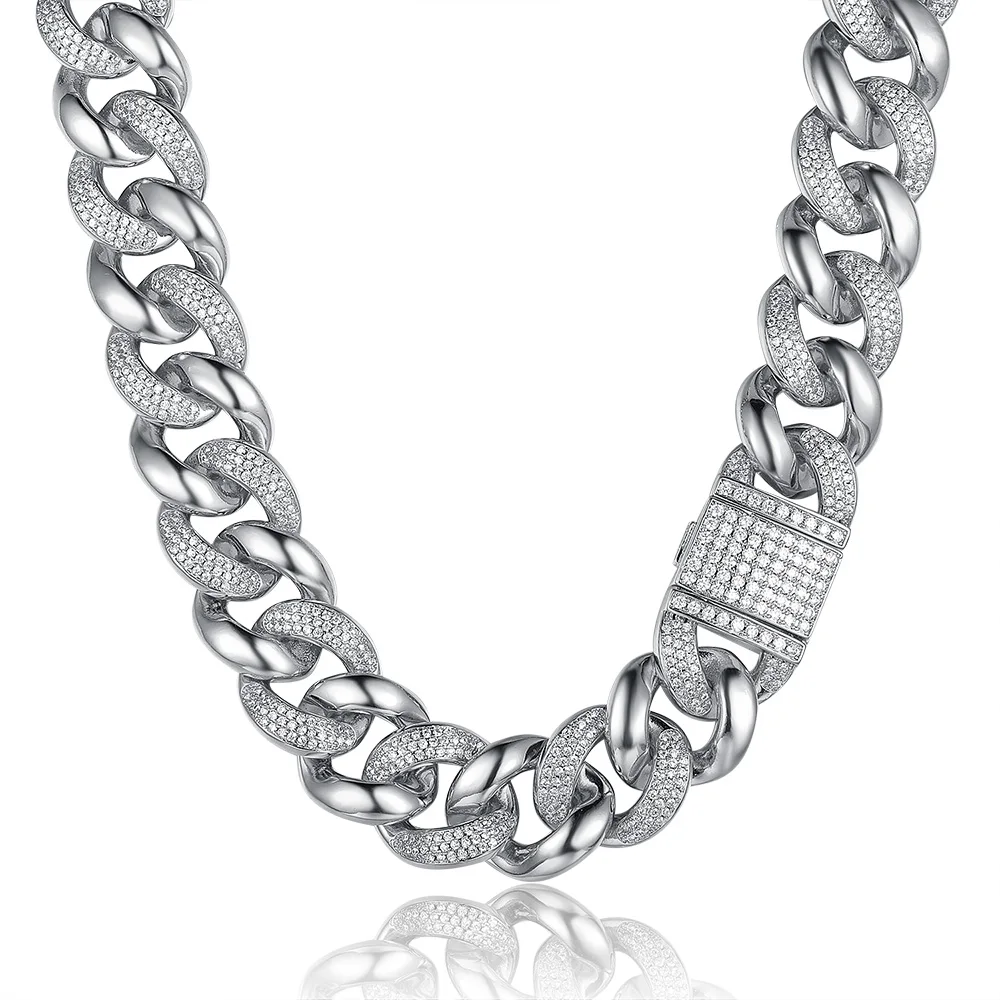 100% Zircon CZ Hip Hop Miami Cuban Link Chain 14mm Bracelet Men Necklace Dropshipping Rapper Jewelry Bling Bling Party Jewelry
100% Zircon CZ Hip Hop Miami Cuban Link Chain 14mm Bracelet Men Necklace Dropshipping Rapper Jewelry Bling Bling Party Jewelry