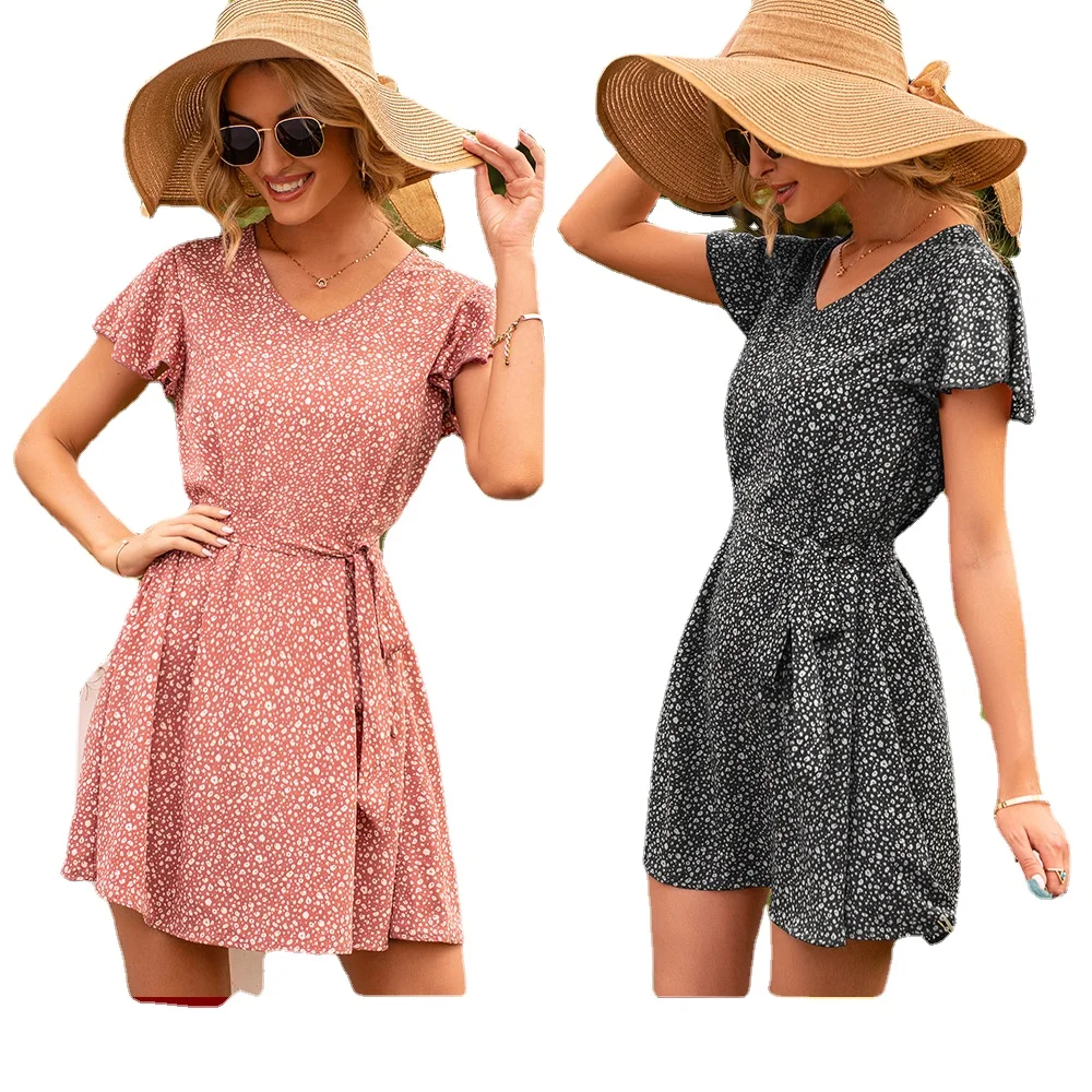 Summer Dress 2021 Women Polka Dot Street Sexy Casual Loose Bandage Beach Party Dress Plus Size V Neck Mini Dress Women Vestidos
Summer Dress 2021 Women Polka Dot Street Sexy Casual Loose Bandage Beach Party Dress Plus Size V Neck Mini Dress Women Vestidos