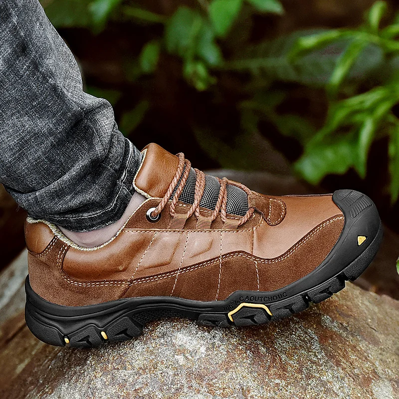 Spring Autumn Men's Leather Large Size Outdoor Mountaineering Shoe Wear-Resistant Crash Resistant Casual Shoe Cross-Country Shoe
Spring Autumn Men's Leather Large Size Outdoor Mountaineering Shoe Wear-Resistant Crash Resistant Casual Shoe Cross-Country Shoe