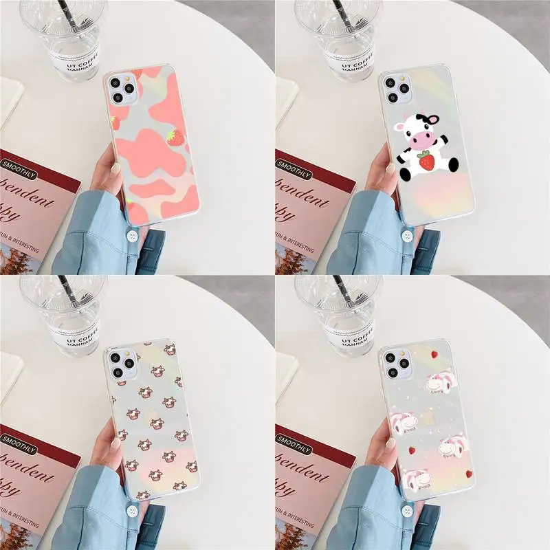 Cow Print Strawberry pink Phone Case Laser Transparent for iPhone 11 12 pro mini 7 8 Plus X XS Max HUAWEI MATE 30 40 Soft TPU 
Cow Print Strawberry pink Phone Case Laser Transparent for iPhone 11 12 pro mini 7 8 Plus X XS Max HUAWEI MATE 30 40 Soft TPU