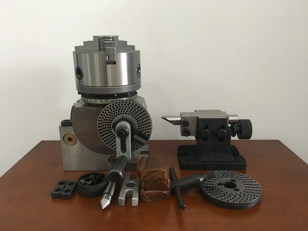 Tailstock Dividing Head BS-0 Precision 3Jaw Chuck 125mm with Dividing Plates Head Stock CNC Milling Kit
Tailstock Dividing Head BS-0 Precision 3Jaw Chuck 125mm with Dividing Plates Head Stock CNC Milling Kit