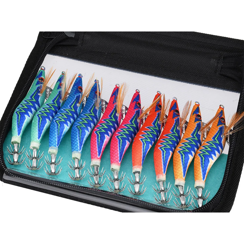 10Pcs Squid Hook with Shrimp Bag Luminous Rattle Squid Jig Fishing Wood Shrimp Lure Squid Cuttlefish Jigs Lures
10Pcs Squid Hook with Shrimp Bag Luminous Rattle Squid Jig Fishing Wood Shrimp Lure Squid Cuttlefish Jigs Lures