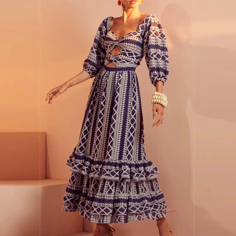 2021 Summer Vintage Dress Women Short Sleeve Prined Black Red Hem Ruffles Patchwork Elegant Party Dresses
2021 Summer Vintage Dress Women Short Sleeve Prined Black Red Hem Ruffles Patchwork Elegant Party Dresses