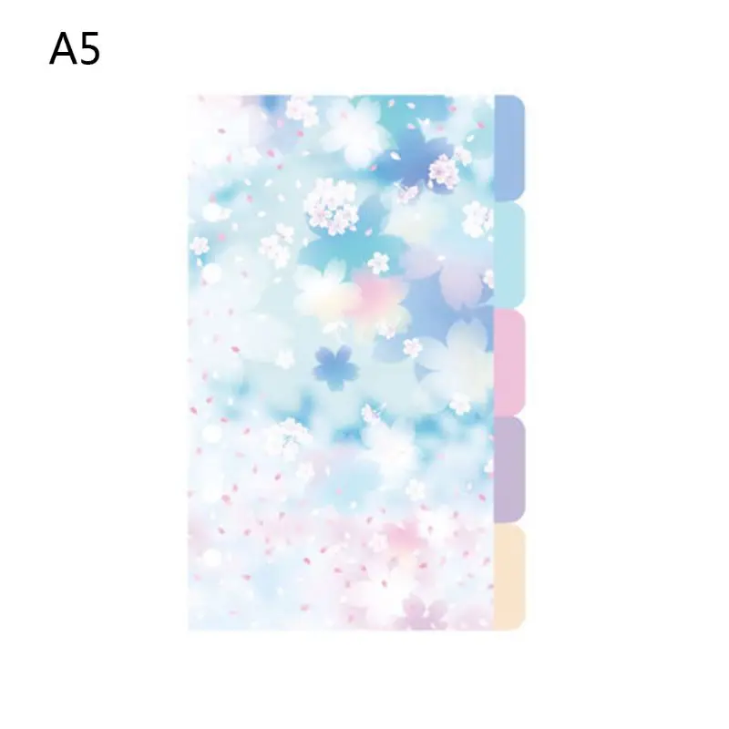 

1Set Cherry Blossom A5 A6 Loose Leaf Notebook Divider Index Separator Binders