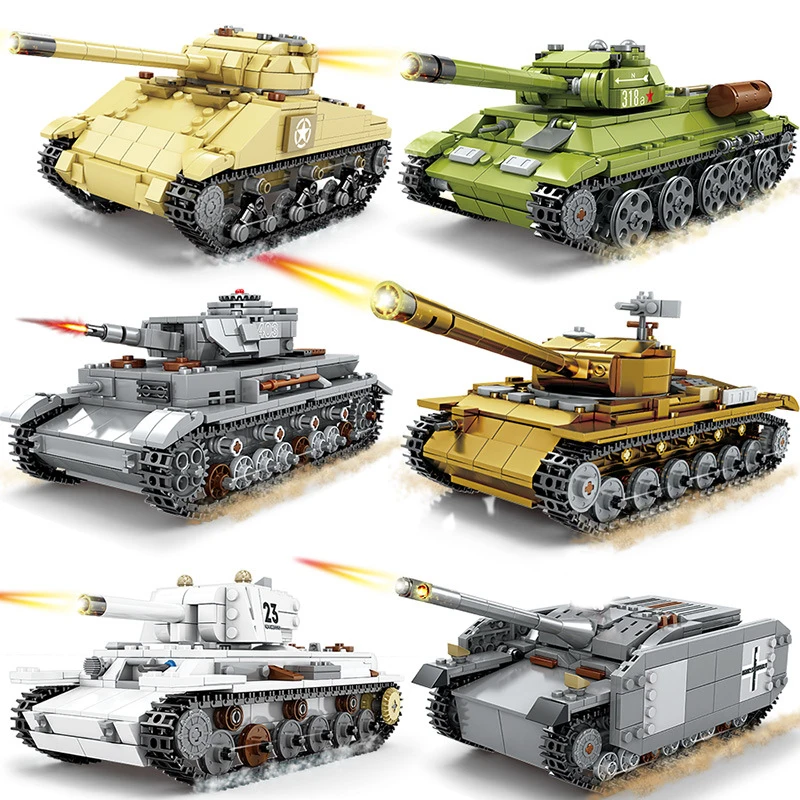 KAZI 82042-82047 With light M4 medium tank military series children's assembled building block toys birthday gift
KAZI 82042-82047 With light M4 medium tank military series children's assembled building block toys birthday gift
