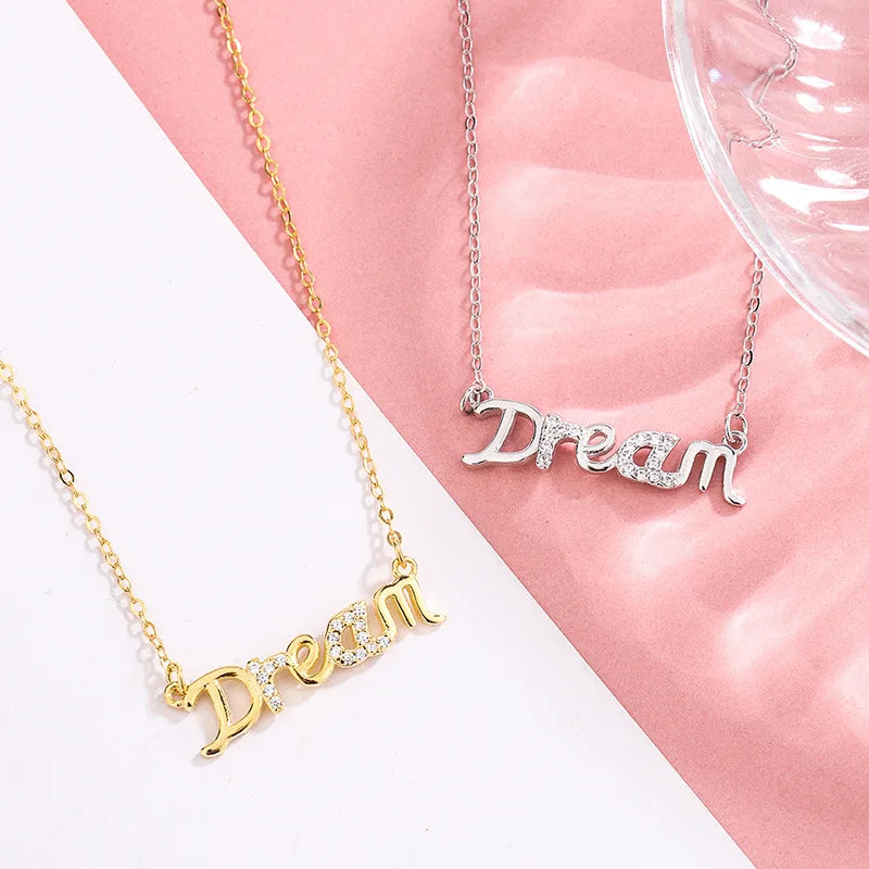 YSH New 100%925 Sterling Silver Dream English Letter Zircon Pendant Necklaces 2020 Woman Fashion DIY Jewelry Gifts Free Shipping 
YSH New 100%925 Sterling Silver Dream English Letter Zircon Pendant Necklaces 2020 Woman Fashion DIY Jewelry Gifts Free Shipping