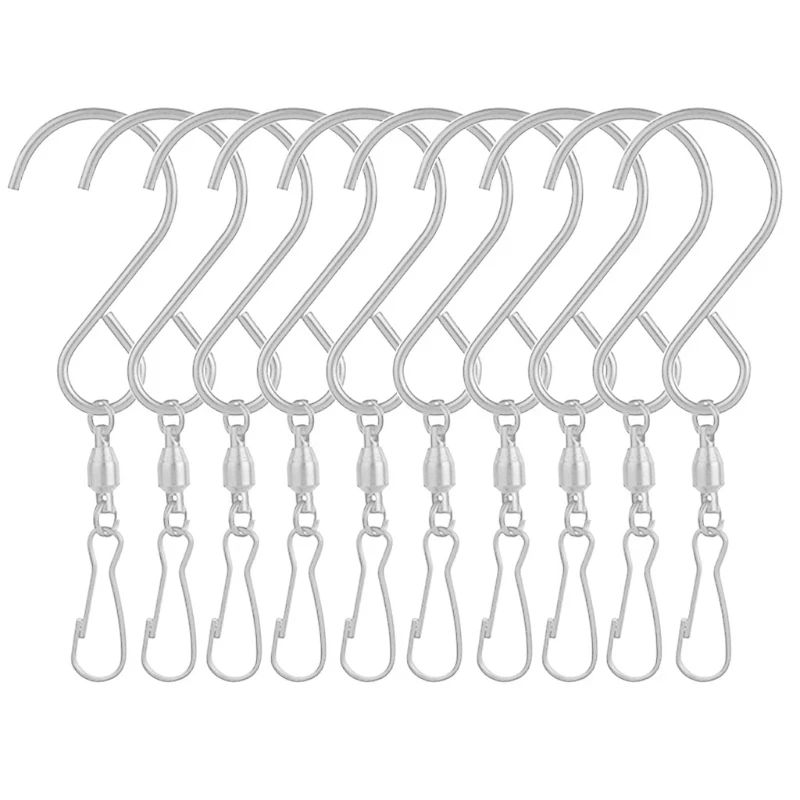10PCS Swivel Hooks Clips for Hanging Wind Spinners, Wind Chimes, Bird Feeder, Crystal Twisters Party Supplies Black
10PCS Swivel Hooks Clips for Hanging Wind Spinners, Wind Chimes, Bird Feeder, Crystal Twisters Party Supplies Black