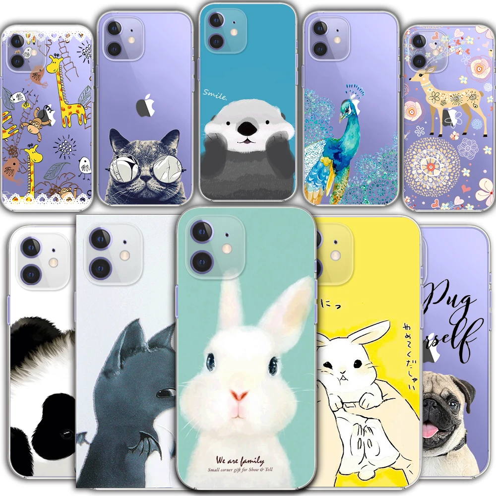 Cartoon animal TPU soft shell mobile phone case transparent soft shell for iPhone 11 12 Pro Max 12 Mini X XS XR 8 7 Plus SE 2020
Cartoon animal TPU soft shell mobile phone case transparent soft shell for iPhone 11 12 Pro Max 12 Mini X XS XR 8 7 Plus SE 2020