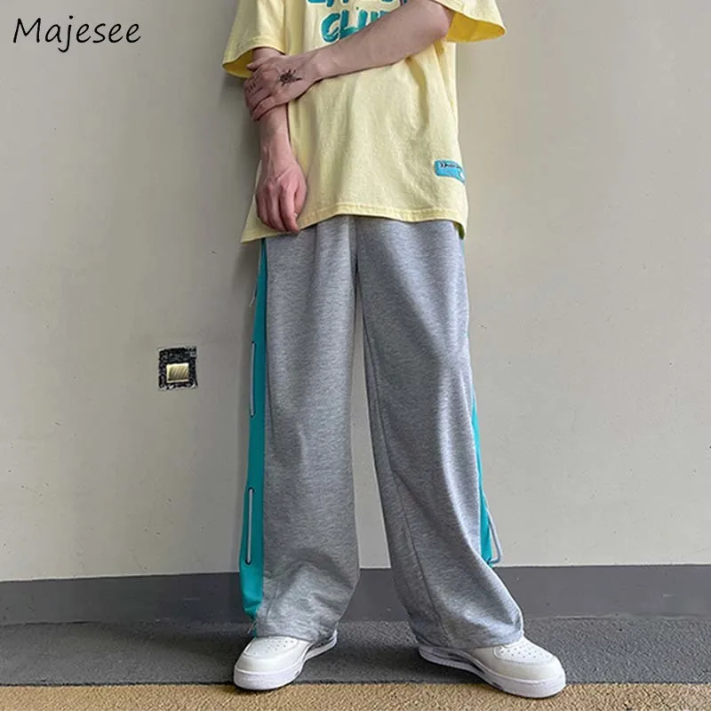 Spliced Side String Wide-leg Pants Men Designs Couples High Street Harajuku Mopping Trousers Daily Casual Outwear All-match Chic
Spliced Side String Wide-leg Pants Men Designs Couples High Street Harajuku Mopping Trousers Daily Casual Outwear All-match Chic