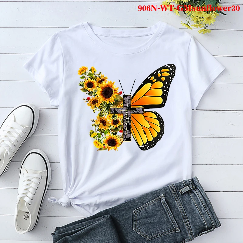 Women Lady Cartoon Sunflower Print 2021 Fall Autumn 90s Shirt Clothes Tshirt Tee Womens Tops Female Butterfly Graphic T-shirt
Women Lady Cartoon Sunflower Print 2021 Fall Autumn 90s Shirt Clothes Tshirt Tee Womens Tops Female Butterfly Graphic T-shirt