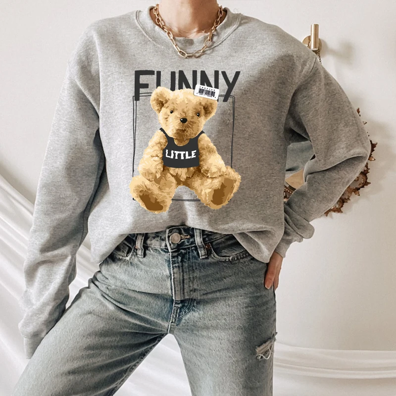 Streets Hip Hop Teddy Bear Print Sweatshirt Hoodie Autumn Winter Men Women All-Purpose Long-Sleeved Sport O Collar Jumper Coat
Streets Hip Hop Teddy Bear Print Sweatshirt Hoodie Autumn Winter Men Women All-Purpose Long-Sleeved Sport O Collar Jumper Coat