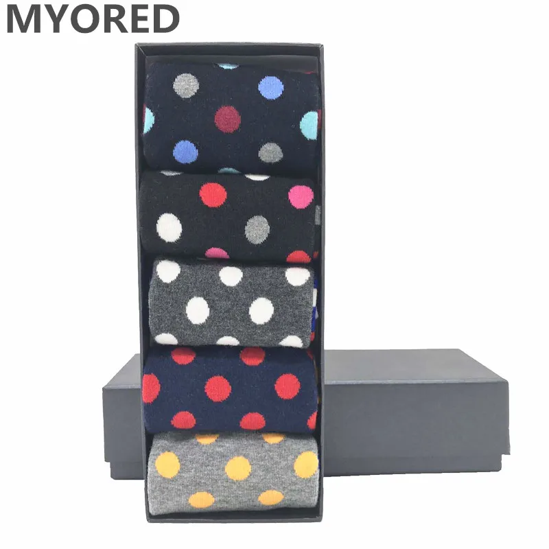 MYORED 5pairs/Lot colorful mens socks pack combed cotton dot & striped socks set long crew socks for party business wear NO BOX
MYORED 5pairs/Lot colorful mens socks pack combed cotton dot & striped socks set long crew socks for party business wear NO BOX