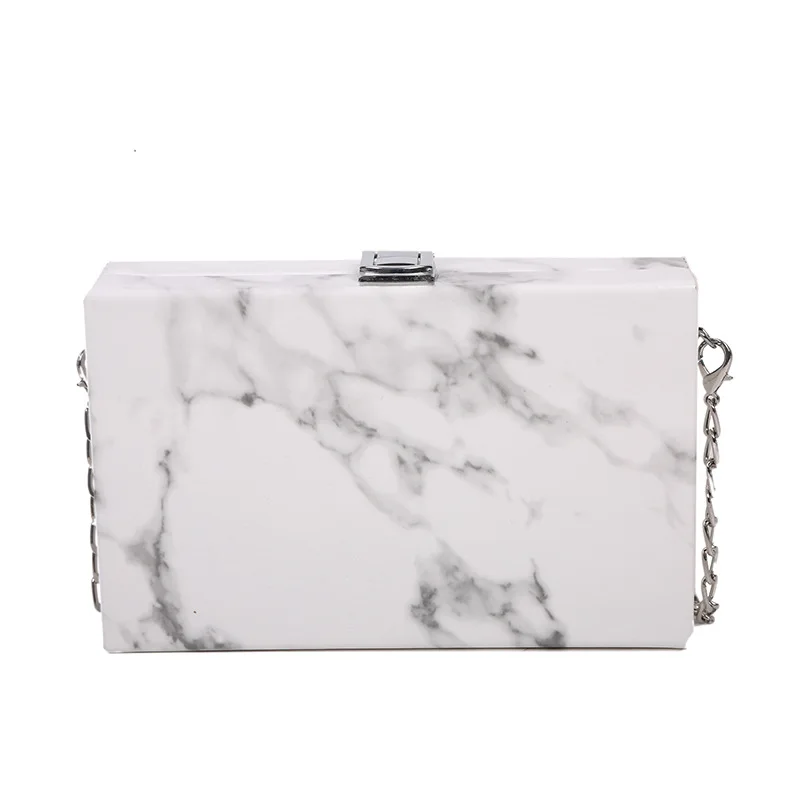 Qyahlybz band women's bag 2021 fashion korean shoulder bag ink marble box chain small square handbags for women crossbody bags