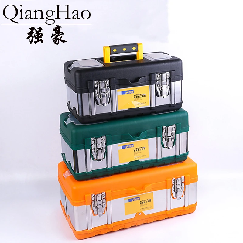 QiangHao international brand High quality Plastic Large stainless steel toolbox household maintenance electrician Tool Box
QiangHao international brand High quality Plastic Large stainless steel toolbox household maintenance electrician Tool Box