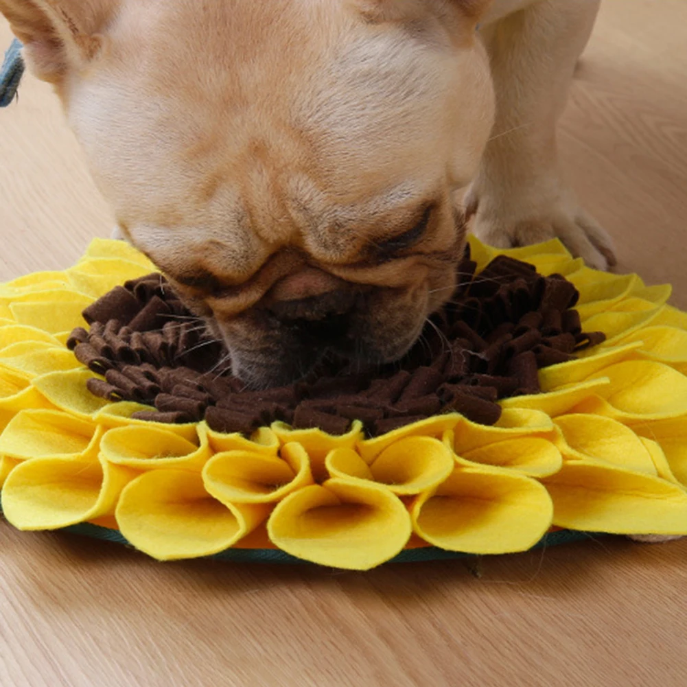 Sunflower Puzzle Dog Snuffle Mat Intelligent Training Anti Choking Food Dispenser Blanket Dog Energy Consuming Training Pad
Sunflower Puzzle Dog Snuffle Mat Intelligent Training Anti Choking Food Dispenser Blanket Dog Energy Consuming Training Pad