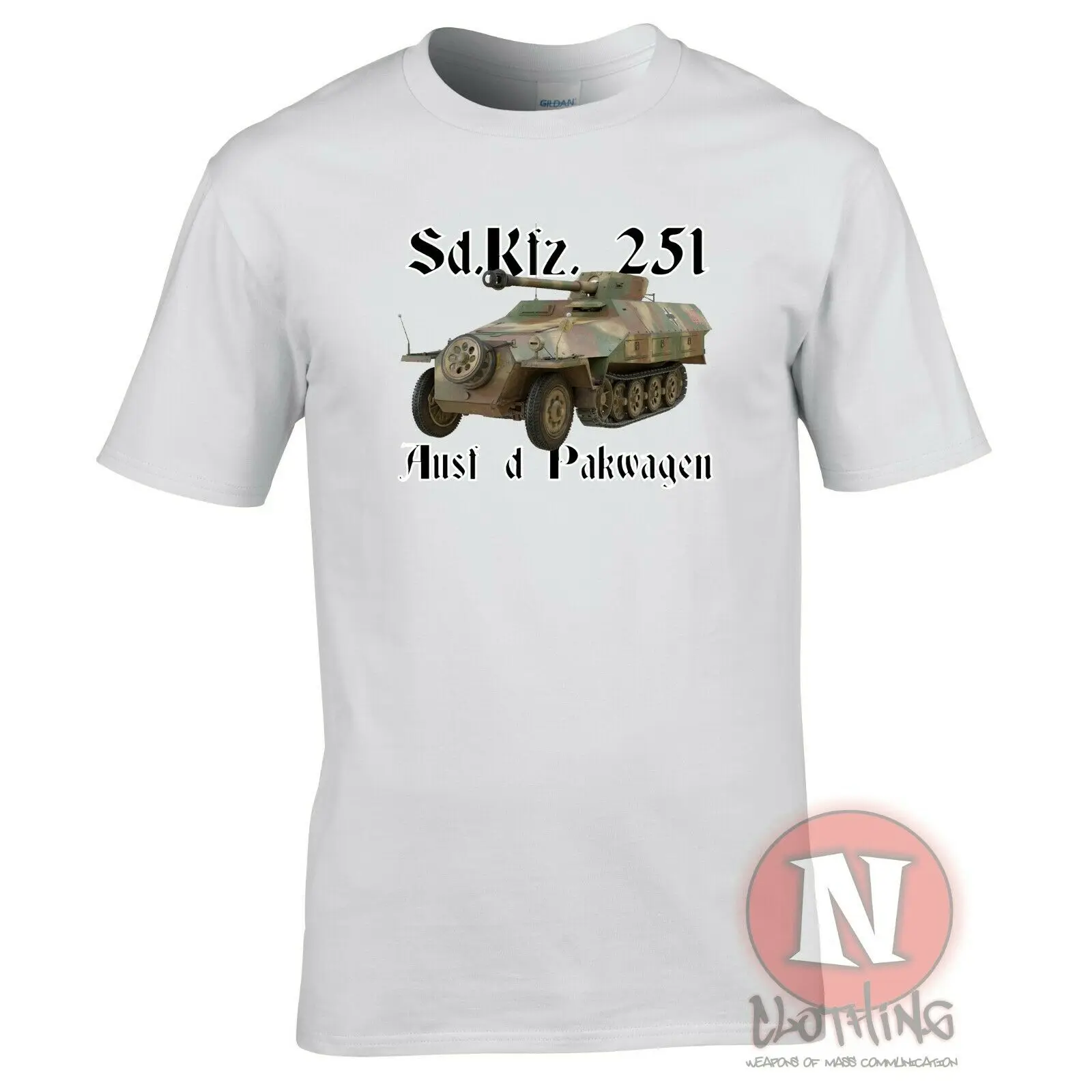 SD.Kfz. 251 Pakwagen Halftrack WW2 German military armour Men T-shirt World Tanks
SD.Kfz. 251 Pakwagen Halftrack WW2 German military armour Men T-shirt World Tanks