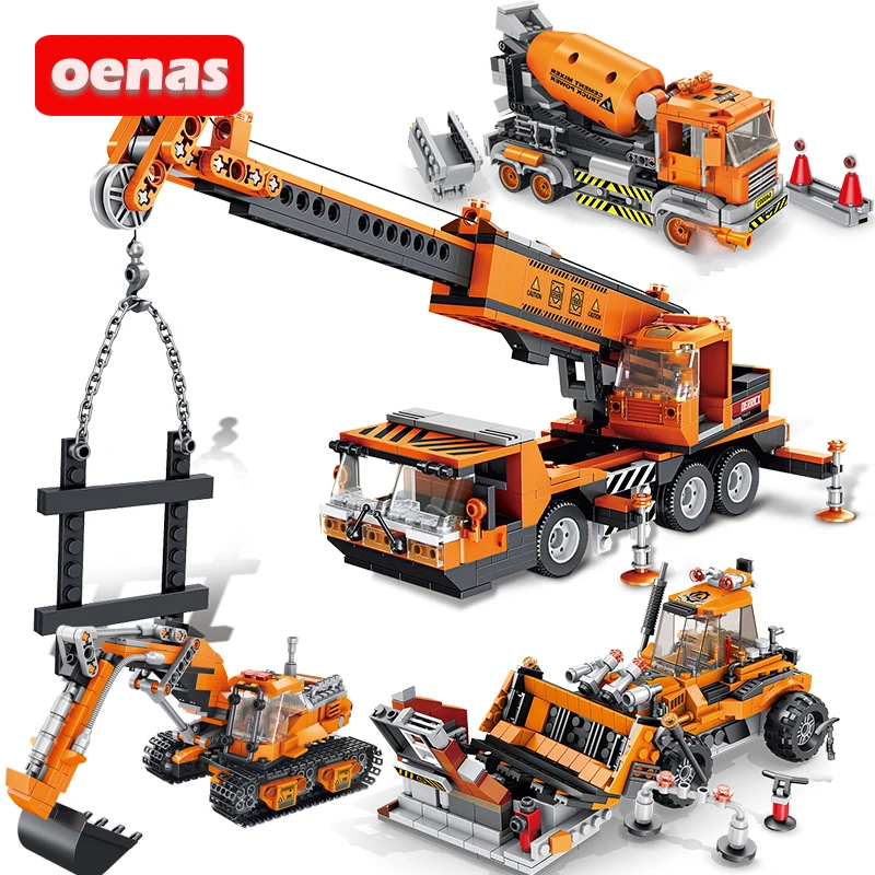 City Engineering Excavator Bulldozer Crane Mixer Truck Building Blocks Construction vehicle car Model Toy For Children kids gift
City Engineering Excavator Bulldozer Crane Mixer Truck Building Blocks Construction vehicle car Model Toy For Children kids gift