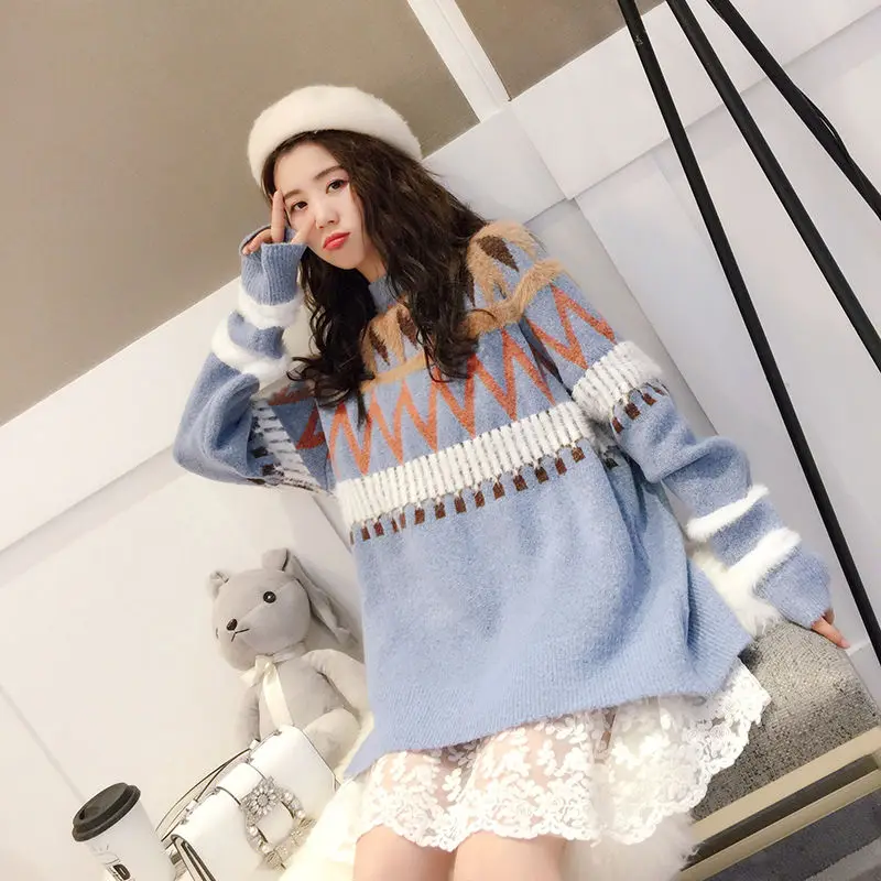 spring/autumn women clothing computer knitted women sweaters long sleeve o-neck loose pullovers college students sweaters
spring/autumn women clothing computer knitted women sweaters long sleeve o-neck loose pullovers college students sweaters